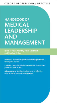 صورة الغلاف: Handbook of Medical Leadership and Management 9780192849007