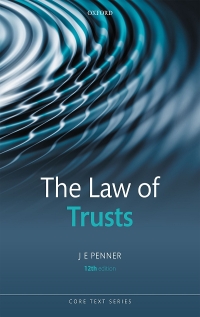 Cover image: The Law of Trusts 12th edition 9780192855008