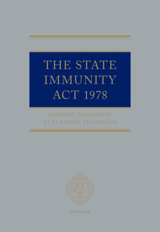 Omslagafbeelding: The State Immunity Act 1978 1st edition 9780192855350