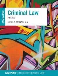 Cover image: Criminal Law Directions 7th edition 9780192667809