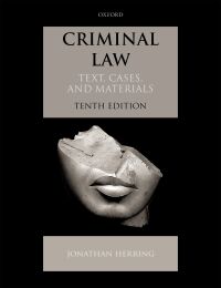Cover image: Criminal Law 10th edition 9780192855923