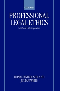 Imagen de portada: Professional Legal Ethics 9780198764717