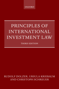 Cover image: Principles of International Investment Law 3rd edition 9780192857811