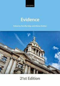 Cover image: Evidence 21st edition 9780192672629