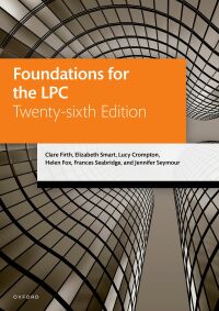 Cover image: Foundations for the LPC 26th edition 9780192858801