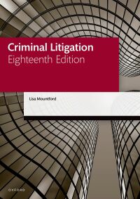 Cover image: Criminal Litigation 18th edition 9780192858818