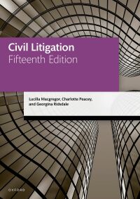 Cover image: Civil Litigation 15th edition 9780192858825