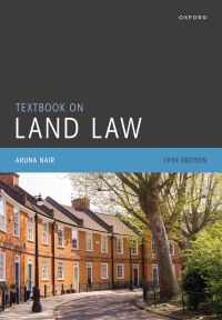 Cover image: Textbook on Land Law 19th edition 9780192858832