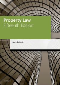 Imagen de portada: Property Law 15th edition 9780192674951