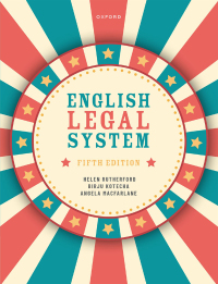 Omslagafbeelding: English Legal System 5th edition 9780192858856