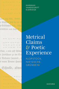 Titelbild: Metrical Claims and Poetic Experience 9780192859211