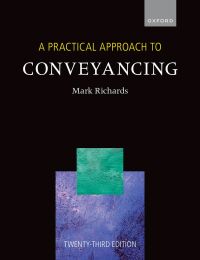 Imagen de portada: A Practical Approach to Conveyancing 23rd edition 9780192675477