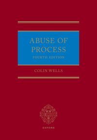صورة الغلاف: Abuse of Process 4th edition 9780192859945