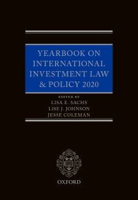 Imagen de portada: Yearbook on International Investment Law & Policy 2020 9780192862334