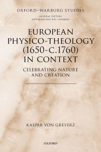 Cover image: European Physico-theology (1650-c.1760) in Context 9780192679468
