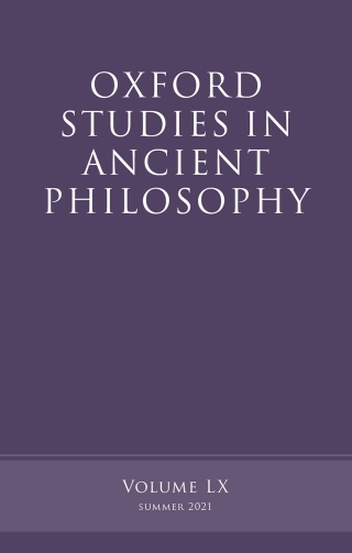 Imagen de portada: Oxford Studies in Ancient Philosophy, Volume 60 9780192688286