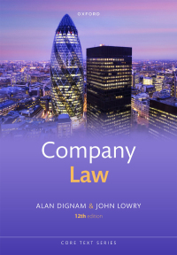Cover image: Company Law 12th edition 9780192865359