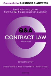 Cover image: Concentrate Questions and Answers Contract Law 3rd edition 9780192865625
