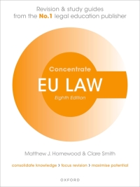 Cover image: EU Law Concentrate 8th edition 9780192865663