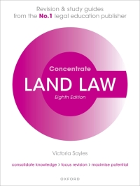Cover image: Land Law Concentrate 8th edition 9780192865694