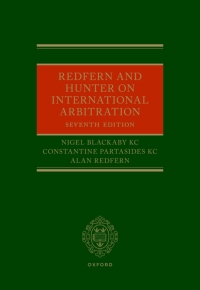 Cover image: Redfern and Hunter on International Arbitration 7th edition 9780192869937