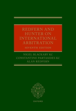 Imagen de portada: Redfern and Hunter on International Arbitration 7th edition 9780192869937