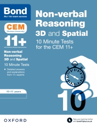 Immagine di copertina: Bond 11 : CEM 3D Non-Verbal Reasoning 10 Minute Tests 1st edition 9780192767707