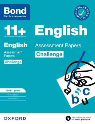 Cover image: Bond 11+: Bond 11+ English Challenge Assessment Papers 10-11 years: Ready for the 2024 exam 9780192778277