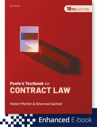 Cover image: Poole's Textbook on Contract Law 16th edition 9780192885098