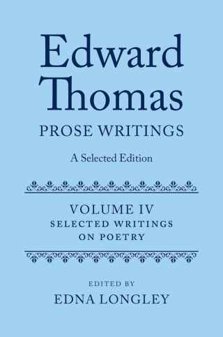 Cover image: Edward Thomas: Prose Writings: A Selected Edition 1st edition 9780198784340