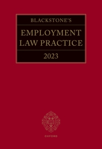 Cover image: Blackstone's Employment Practice 2023 1st edition 9780192887788