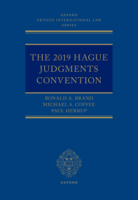 Cover image: The 2019 Hague Judgments Convention 9780192889836