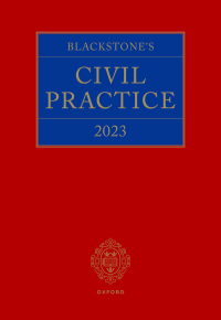 Cover image: Blackstone's Civil Practice 2023 9780192899439