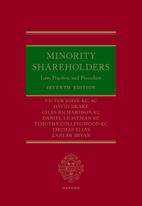 Cover image: Minority Shareholders 7th edition 9780192899644