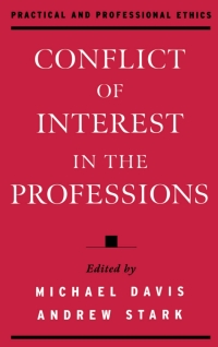 Imagen de portada: Conflict of Interest in the Professions 1st edition 9780195128635