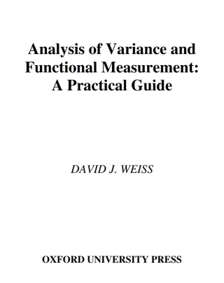 Imagen de portada: Analysis of Variance and Functional Measurement 9780195183153