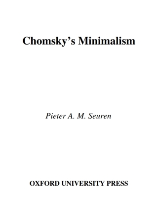 Cover image: Chomsky's Minimalism 9780195173062
