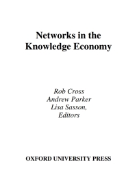 Cover image: Networks in the Knowledge Economy 1st edition 9780195159509