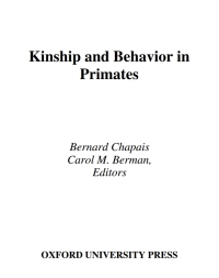 Titelbild: Kinship and Behavior in Primates 1st edition 9780195148893