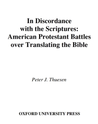 Titelbild: In Discordance with the Scriptures 9780195152289