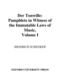 Cover image: Der Tonwille 9780195122374