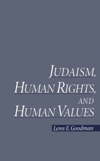 Cover image: Judaism, Human Rights, and Human Values 9780195118346