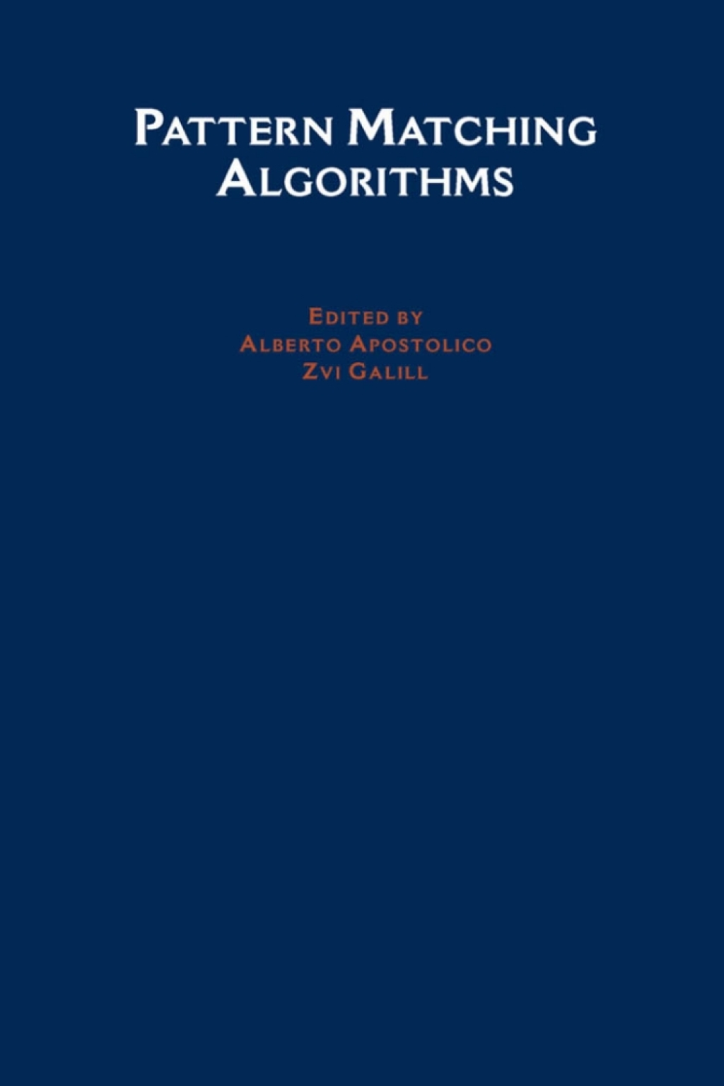 Pattern Matching Algorithms 1st Edition