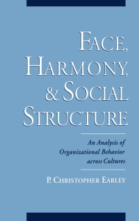 Omslagafbeelding: Face, Harmony, and Social Structure 9780195110074