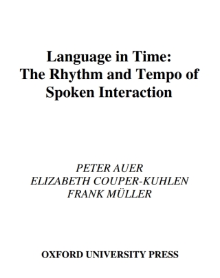 Cover image: Language in Time 9780195109283