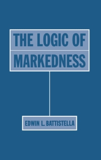 Imagen de portada: The Logic of Markedness 9780195103946