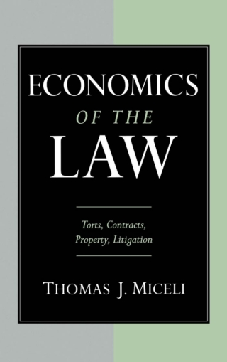 Cover image: Economics of the Law 9780195103908