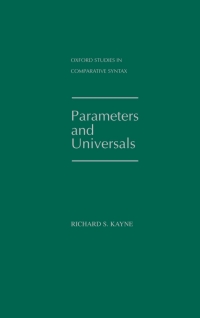 Cover image: Parameters and Universals 9780195102369