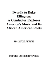 Immagine di copertina: Dvor?k to Duke Ellington 9780195098228