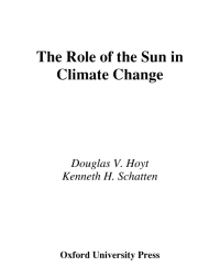 Titelbild: The Role of the Sun in Climate Change 9780195094145